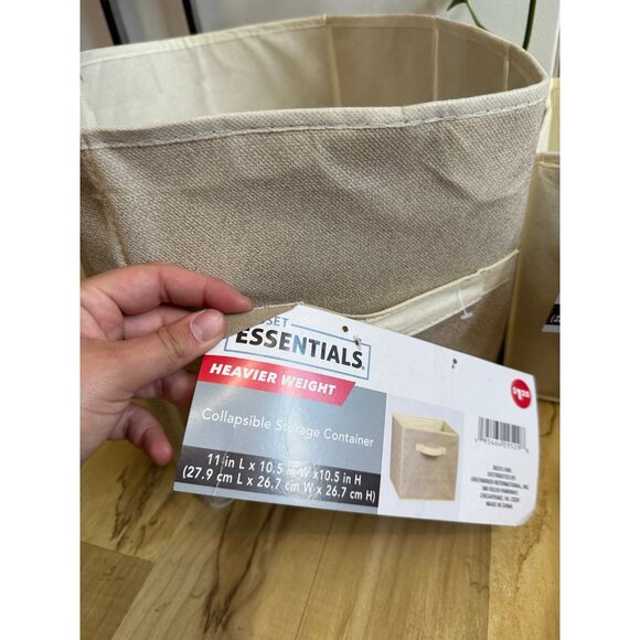 (2) Essentials Closet collapsible storage container - Picture 2 of 9
